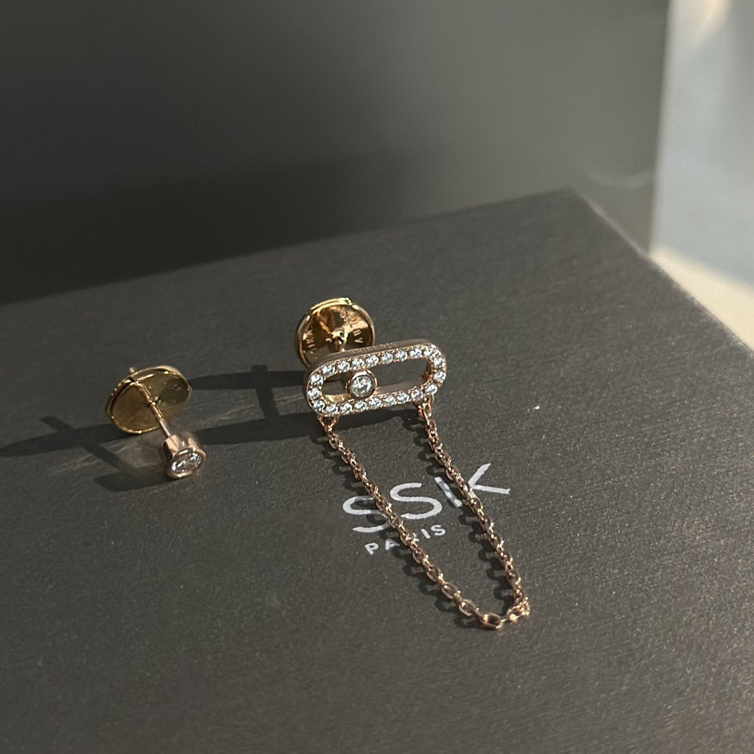 MESSIKA MOVE UNO CHAINE DIAMOND EARRINGS