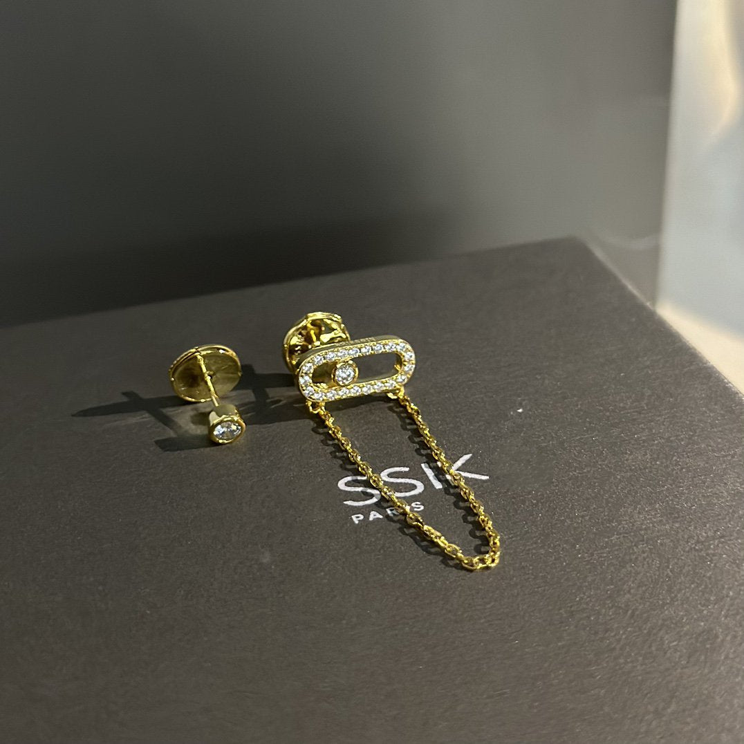 MESSIKA MOVE UNO CHAINE DIAMOND EARRINGS