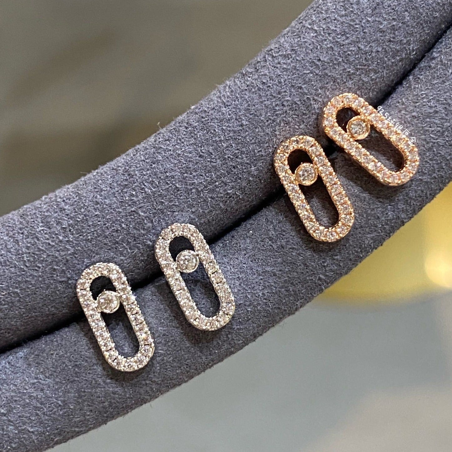 MESSIKA MOVE UNO PAVED DIAMOND EARRINGS