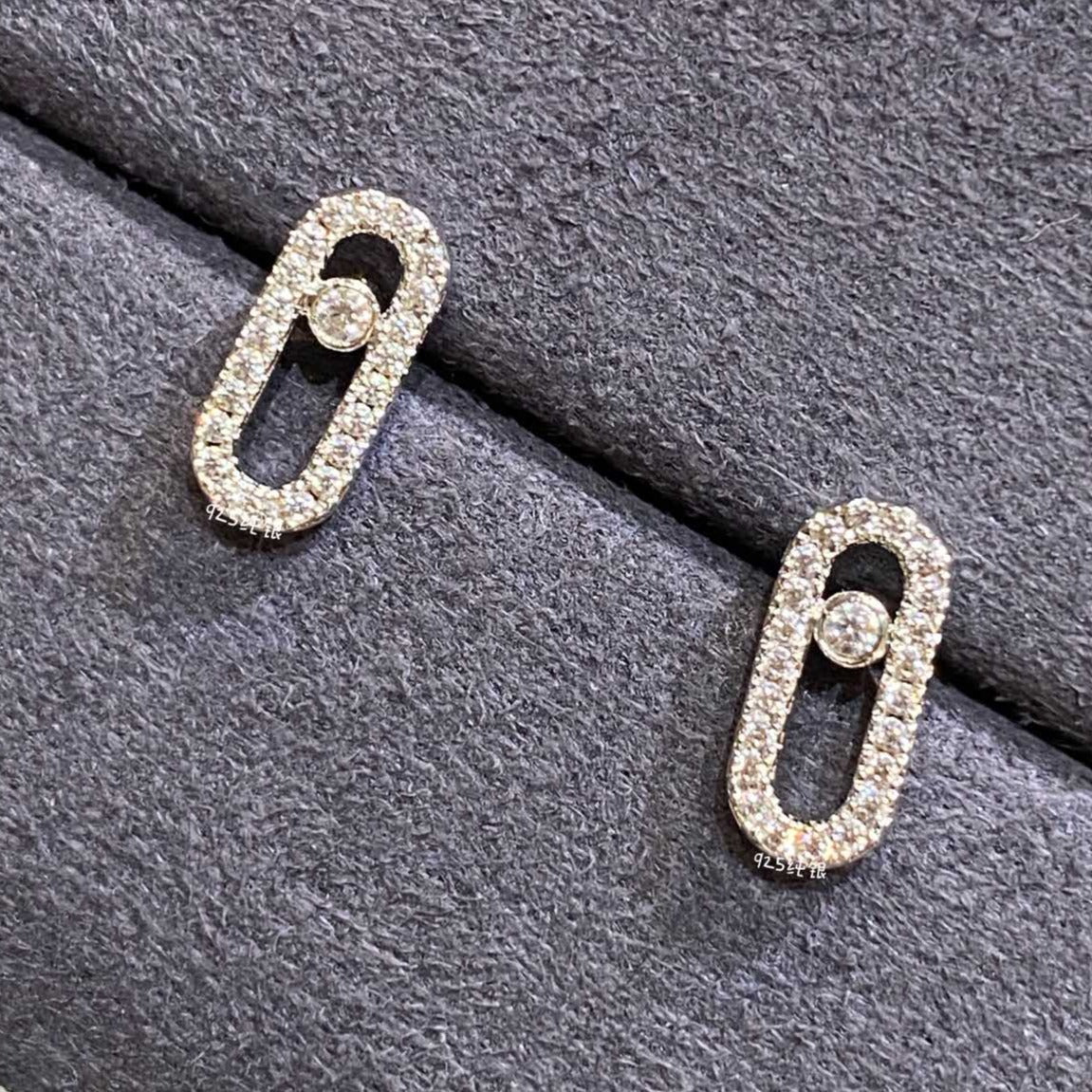 MESSIKA MOVE UNO PAVED DIAMOND EARRINGS