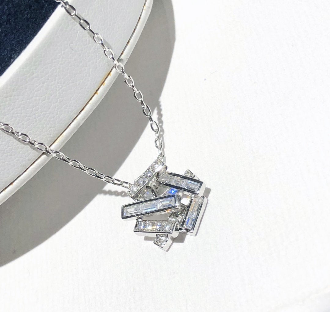 GRAFF THREADS SILVER DIAMOND NECKLACE