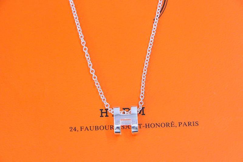 HERMES HM NECKLACE H LETTER OVAL SERIES