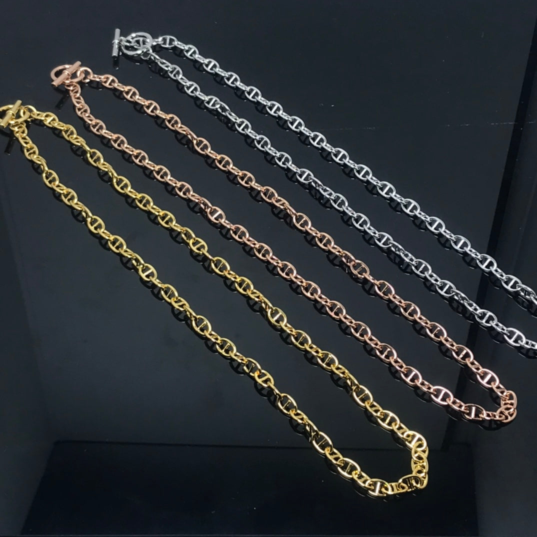 HERMES HM NECKLACE ARRIVAL GLOSSY PIG NOSE