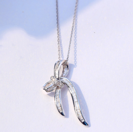 GRAFF GRA SILVER DIAMOND PAVED NECKLACE