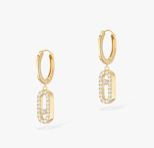 MESSIKA MOVE UNO HOOP DIAMOND EARRINGS