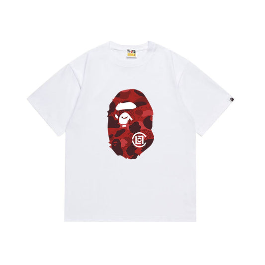 BAPE Red Camo Ape Head Graphic T-Shirt — front