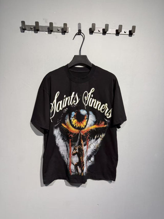 SAINT Eye & Fire Graphic T-Shirt — front