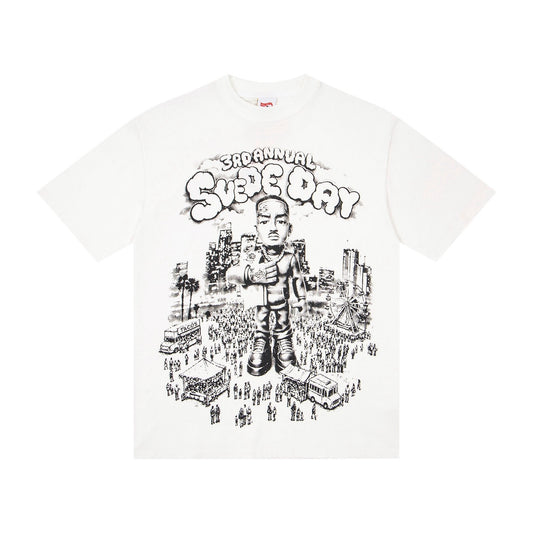 ASAALL White Black Front Graphic T-Shirt — hero