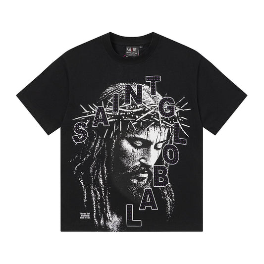 SAINT Rhinestone Graphic Short-Sleeve T-Shirt — hero