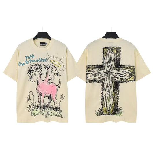 Hellstar Path To Paradise Cross Graphic T-Shirt — front