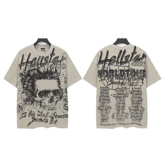 Hellstar Is This What Heaven Sounds Like Skull T-Shirt — front