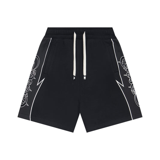 Godspeed Printed Side-Panel Drawstring Shorts — hero
