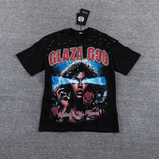 GLAZA GOD Unleash The Power Graphic T-Shirt — hero