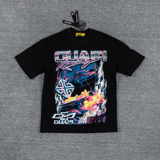 GUAPI Racing Geometric Short-Sleeve T-Shirt — hero