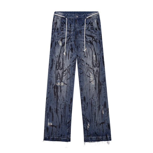 Hellstar Splatter Graphic Wash Jeans — hero