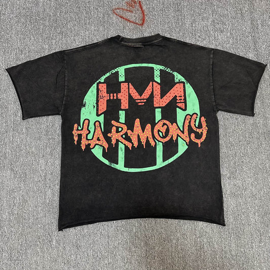 HARMONY HMA Circle Logo Black T-Shirt — hero
