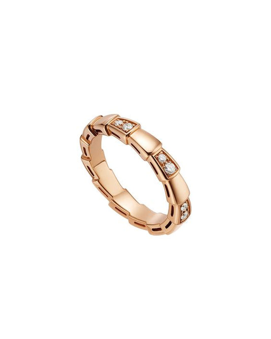 BVLGARI SERPENTI RING PINK GOLD 3MM