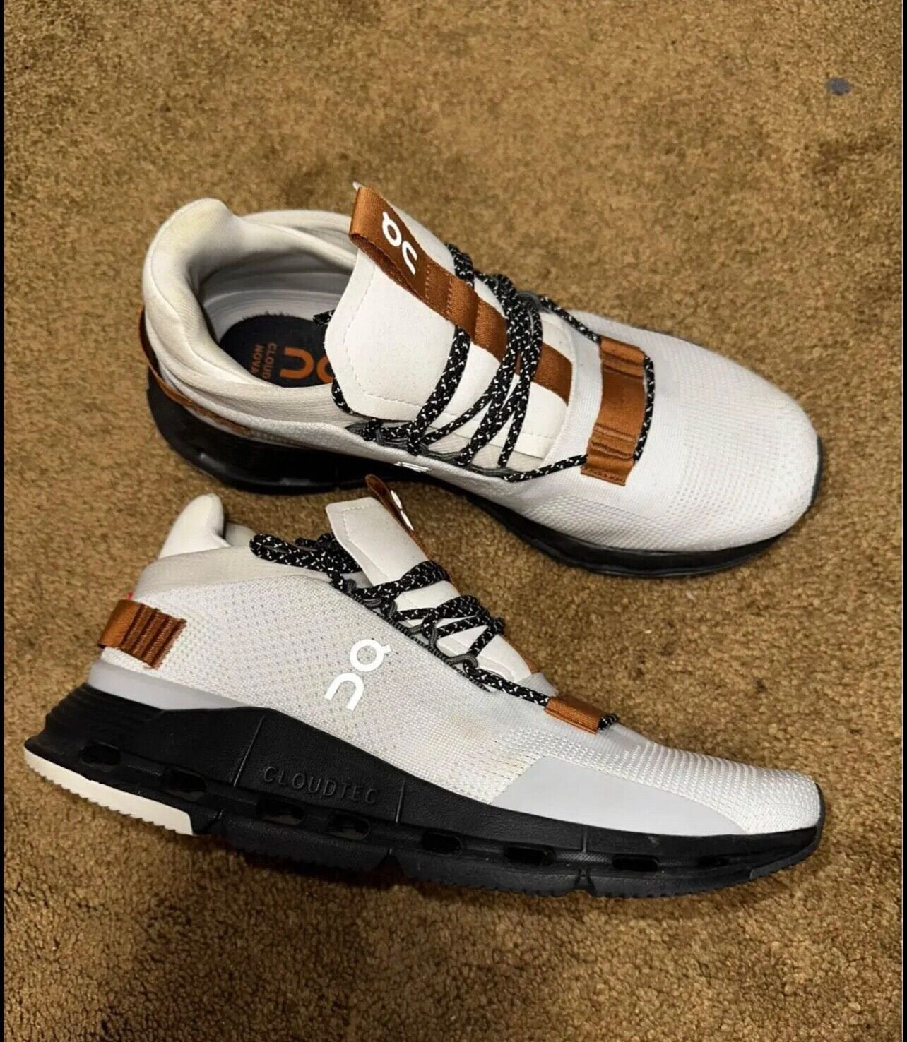 On Running Cloudnova White Pecan