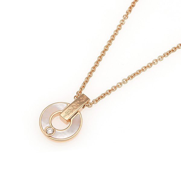 BVLGARI GARI NECKLACE PINK GOLD MOP