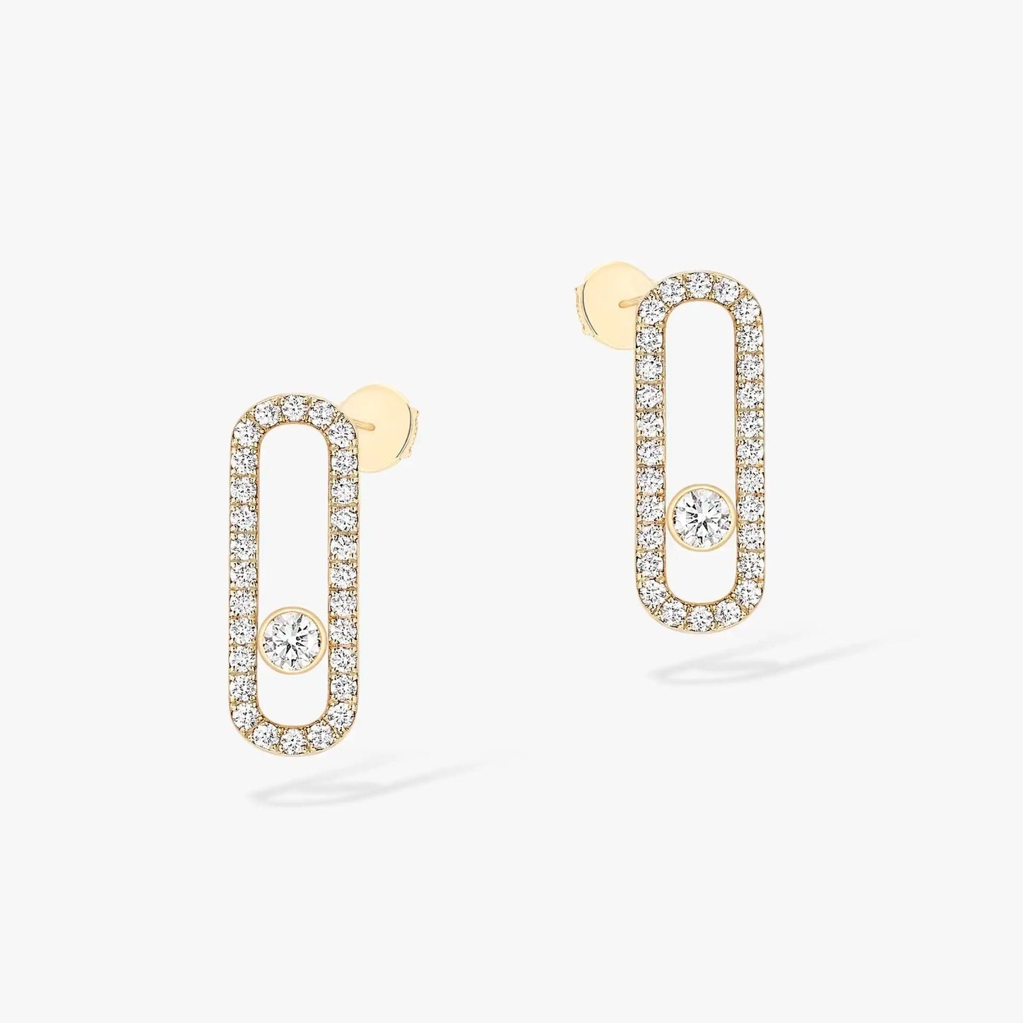 MESSIKA MOVE UNO PAVED DIAMOND EARRINGS