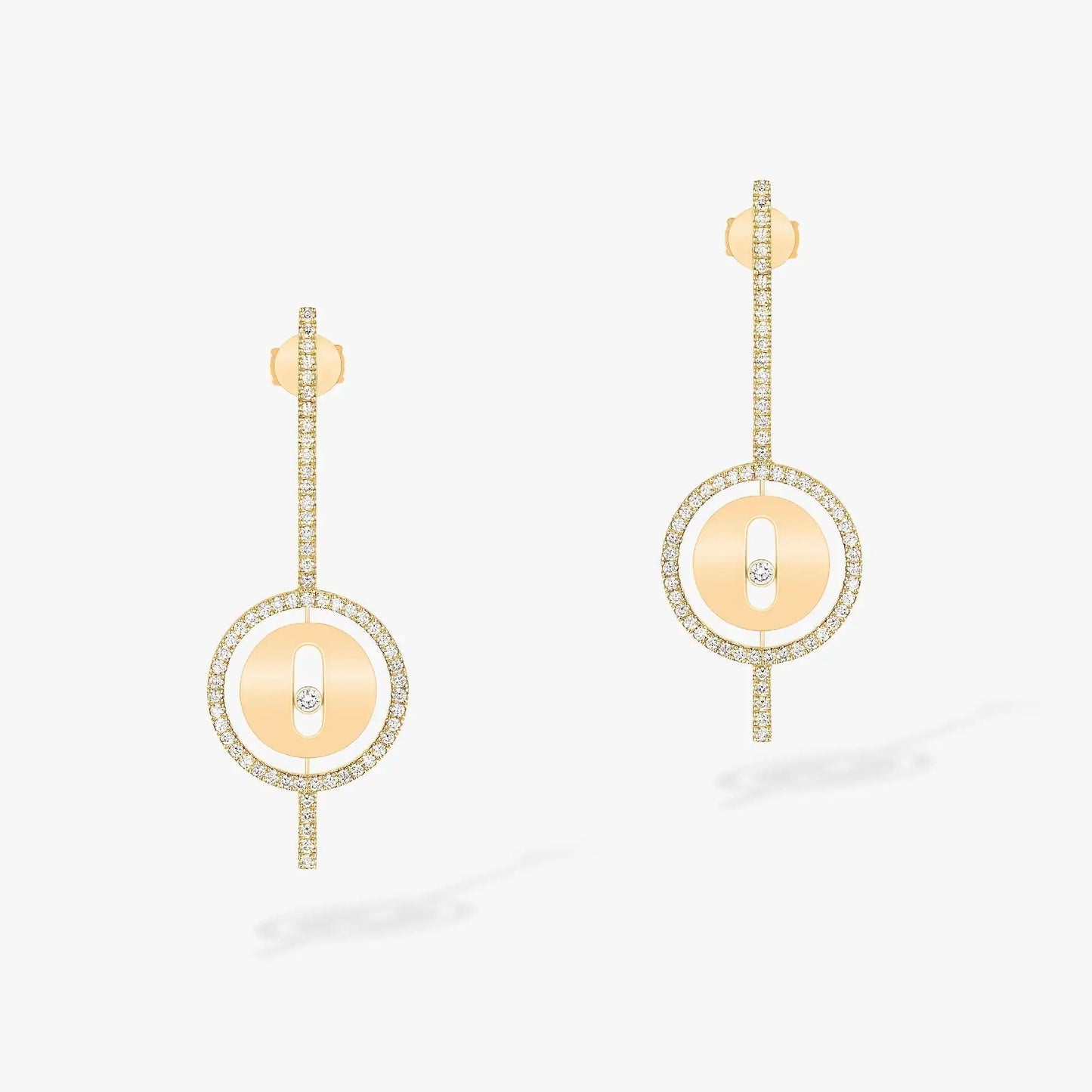 MESSIKA LUCKY MOVE ARROW PINK GOLD DIAMOND EARRINGS