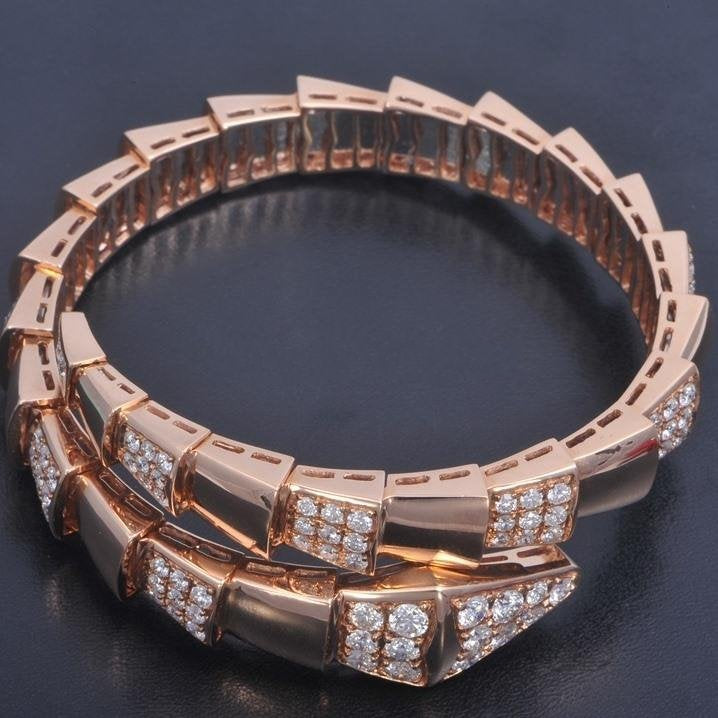 BVLGARI SERPENTI BRACELET PINK GOLD DIAMOND 1