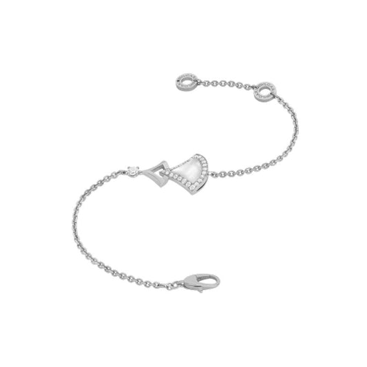 BVLGARI DREAM BRACELET WHITE MOP SILVER DIAMOND
