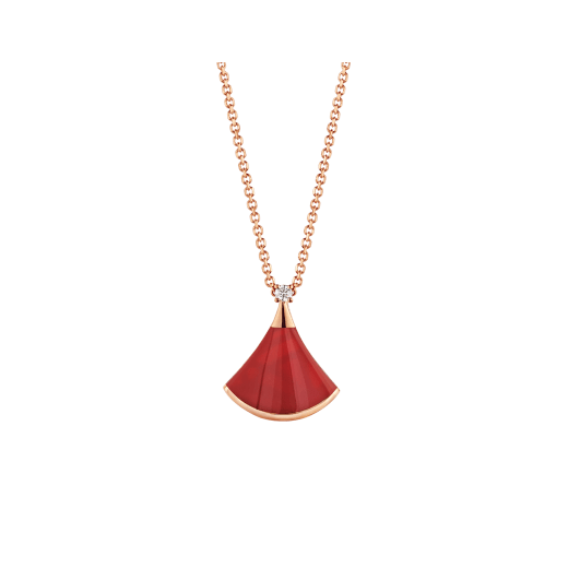 BVLGARI DREAM NECKLACE CARNELIAN 1 DIAMOND