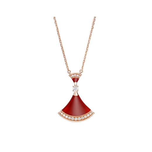 BVLGARI DREAM NECKLACE CARNELIAN DIAMOND