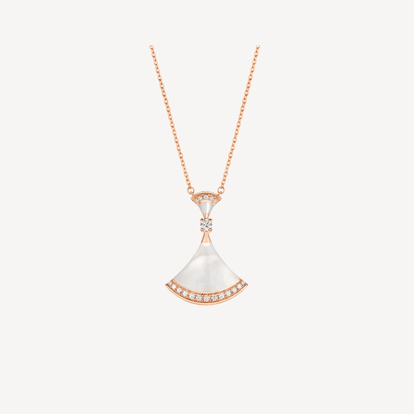 BVLGARI DREAM NECKLACE MOP PINK GOLD DIAMOND