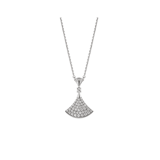 BVLGARI DREAM NECKLACE SILVER FULL DIAMOND