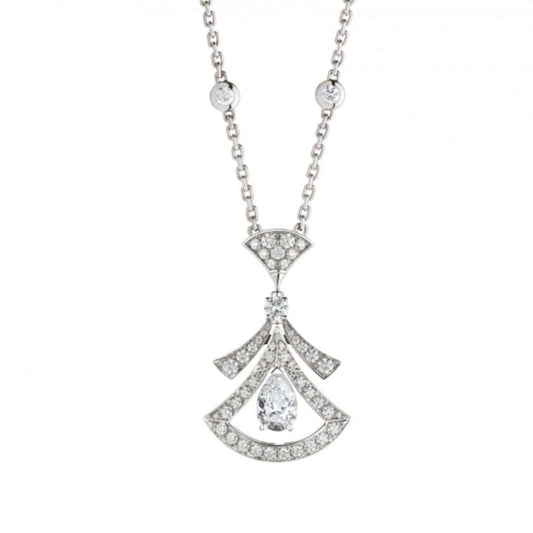BVLGARI DREAM NECKLACE WHITE DIAMOND SILVER