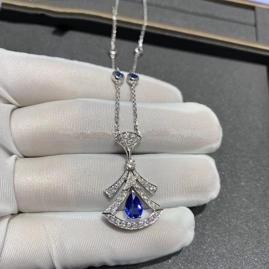 BVLGARI DREAM NECKLACE AGATE DIAMOND SILVER