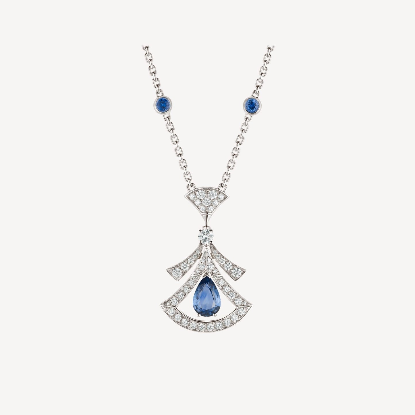 BVLGARI DREAM NECKLACE AGATE DIAMOND SILVER