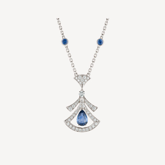 BVLGARI DREAM NECKLACE AGATE DIAMOND SILVER