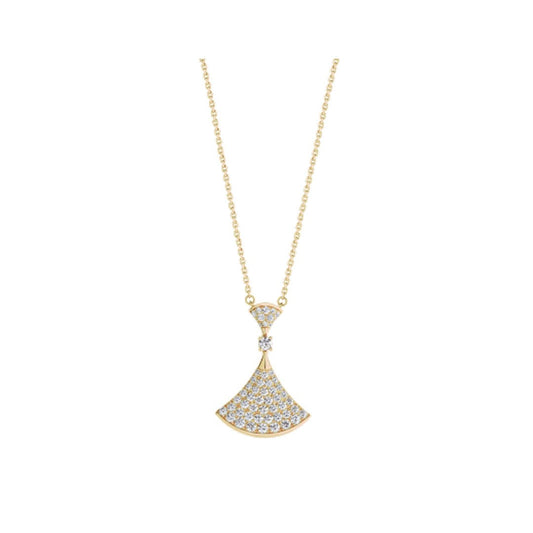 BVLGARI DREAM NECKLACE GOLD FULL DIAMOND