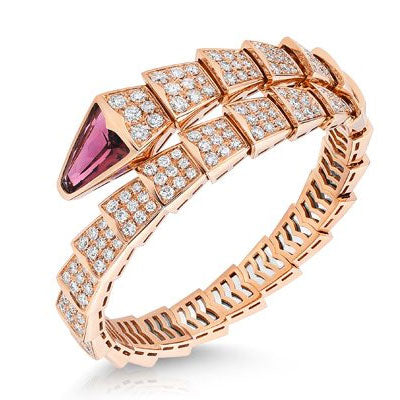 BVLGARI SERPENTI BRACELET 8MM ROSE GOLD DIAMOND