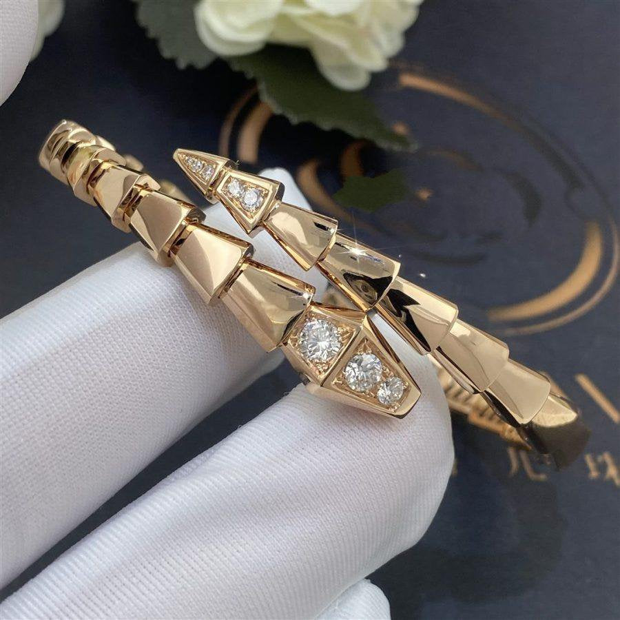 BVLGARI SERPENTI BRACELET DIAMONDS PINK GOLD