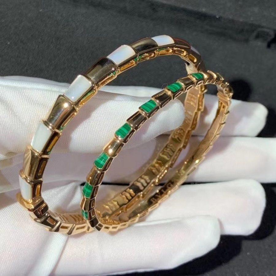 BVLGARI SERPENTI BRACELET PINK GOLD MOP