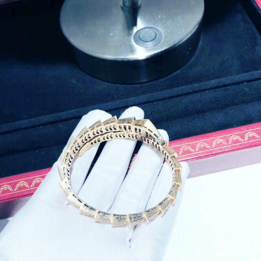 BVLGARI SERPENTI BRACELET 8MM PINK GOLD DIAMOND