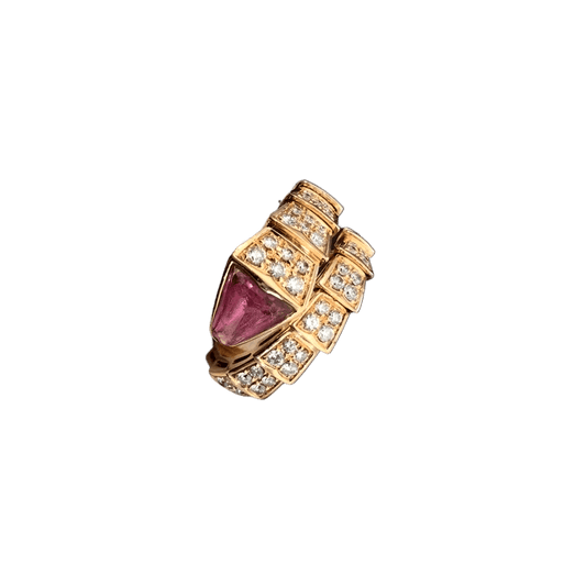 BVLGARI SERPENTI RING PINK GOLD DIAMOND PINK