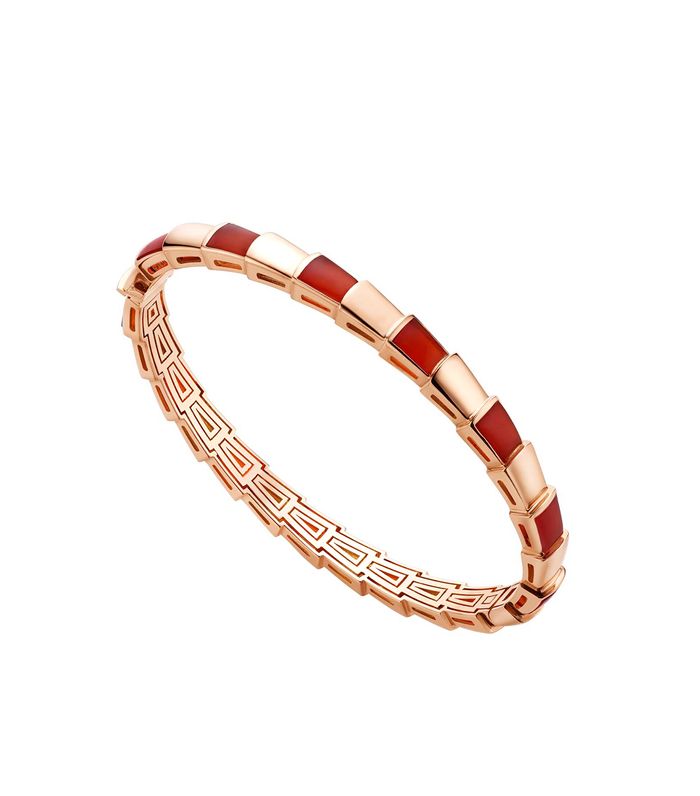 BVLGARI SERPENTI BRACELET PINK GOLD RUBELLITE
