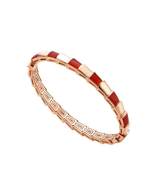 BVLGARI SERPENTI BRACELET PINK GOLD RUBELLITE