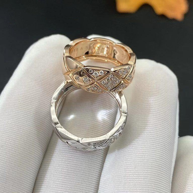 Chanel Crush Small Ring Pink Gold Diamond
