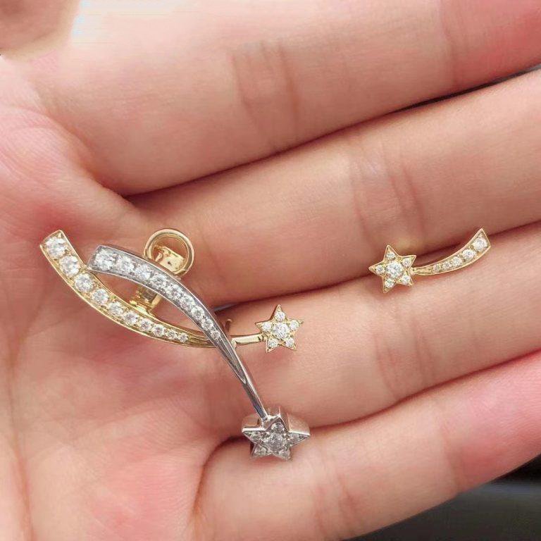 Chanel Comete Etoilee Earrings Diamond