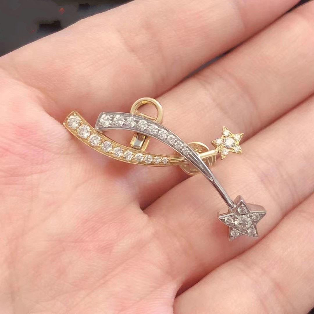 Chanel Comete Etoilee Earrings Diamond