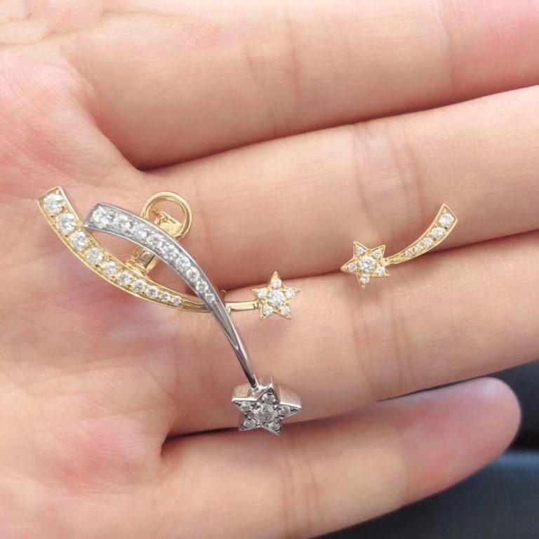 Chanel Comete Etoilee Earrings Diamond