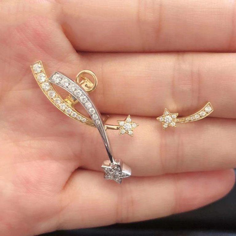 Chanel Comete Etoilee Earrings Diamond