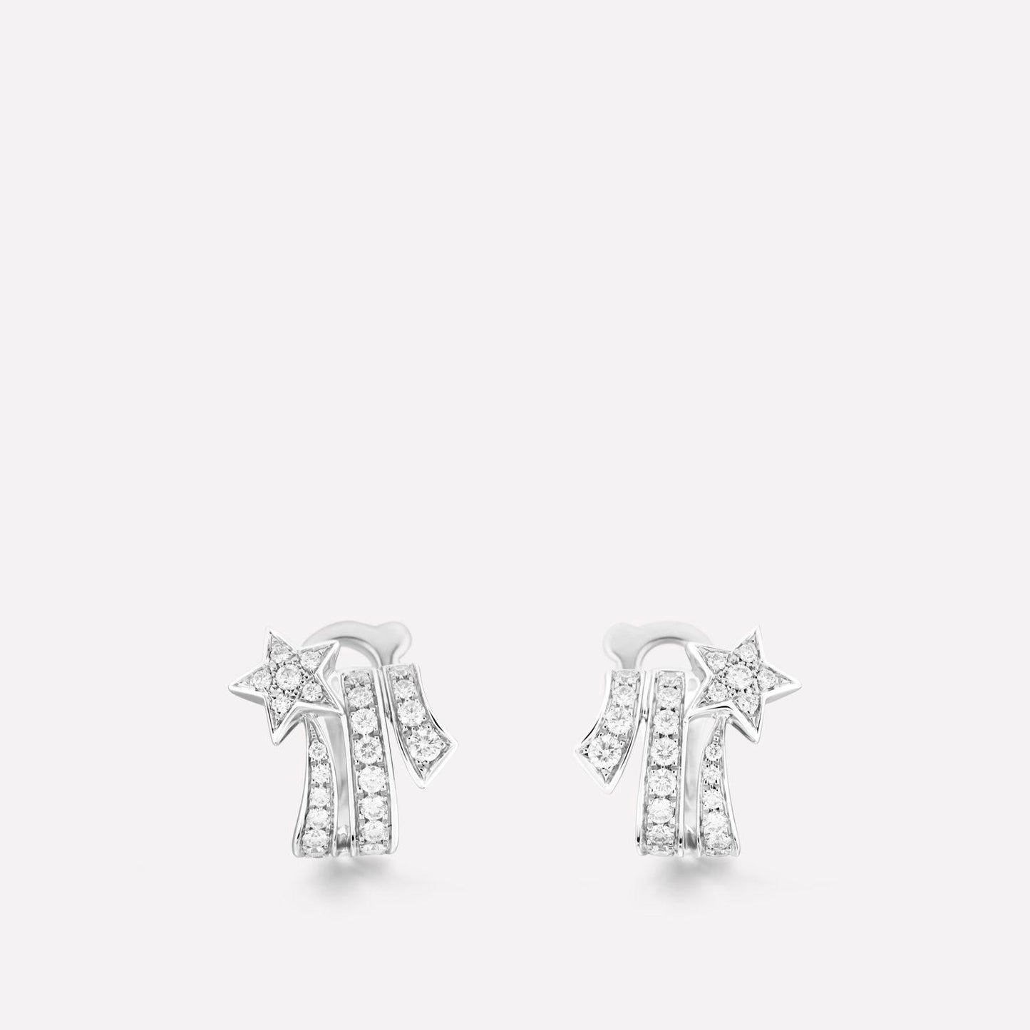 Chanel Comete Etoilee Earrings Silver Diamond