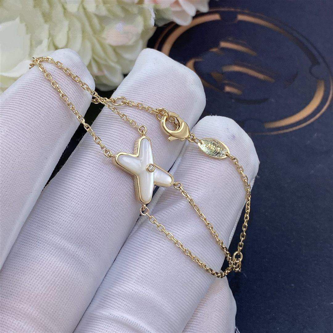 CHAUMET JEUX BRACELET WHITE MOP GOLD 1 DIAMOND